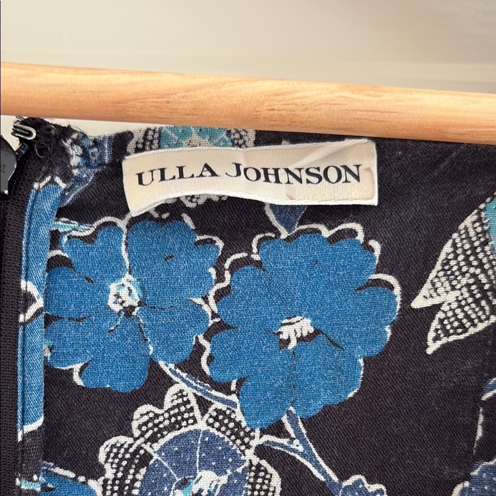 ULLA JOHNSON Nora floral cotton midi dress size 8 - Picture 2 of 7